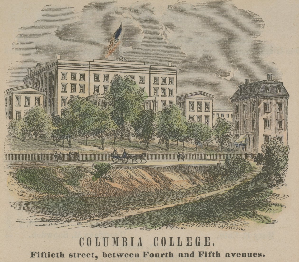 Columbia College, Fiftieth Street, mezi Fourth a Fifth Avenue, 1865 od American School