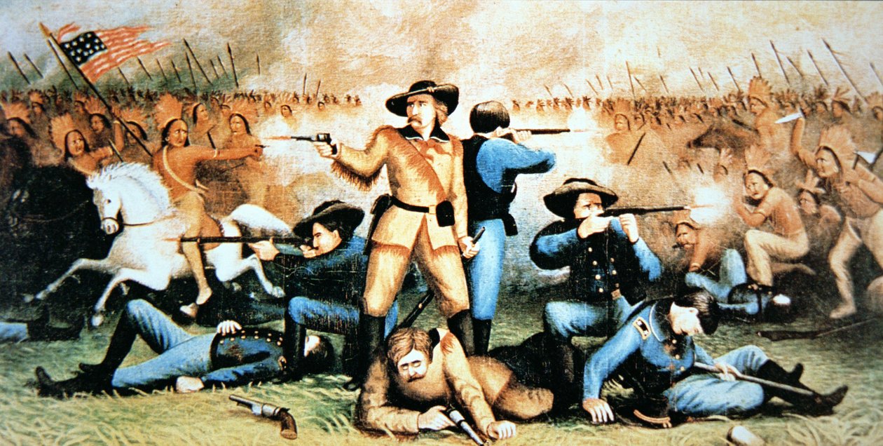 Custerův poslední boj v bitvě u Little Bighornu, 25. června od American School