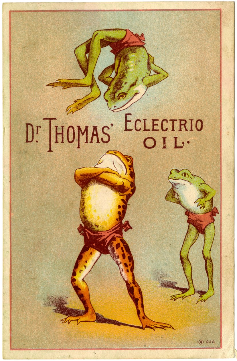 Dr. Thomas" Eclectric Oil! [obchodní karta], kolem 1880-1910 od American School