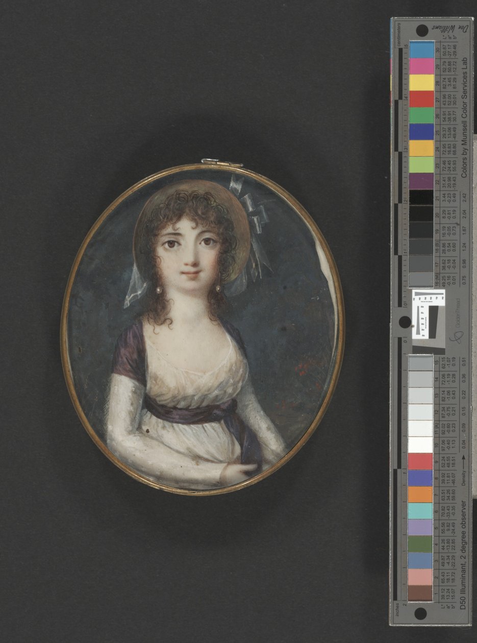 Eliza Poe (akvarel na slonovině) od American School