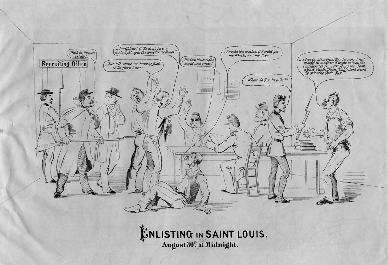 Nástup v Saint Louis: 30. srpna o půlnoci, cca 1862 od American School