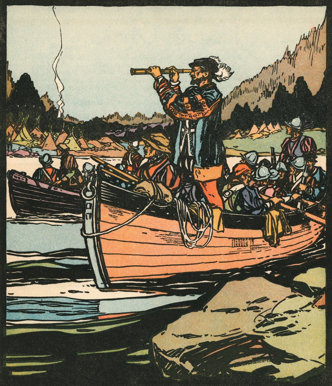 Průzkumníci: Jacques Cartier na řece Saint Lawrence od American School