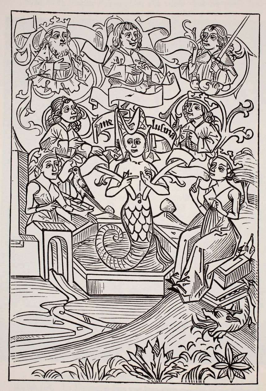Fay Melusine, ze Světového průvodce po trpaslících, vílách, elfech a jiných lidech od Thomase Keightleyho (1789-1872) Vydáno 1880 od American School