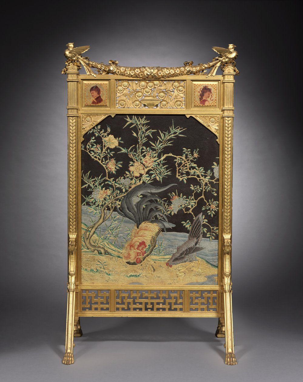 Fire Screen, Herter Brothers, kolem 1878-1880 od American School