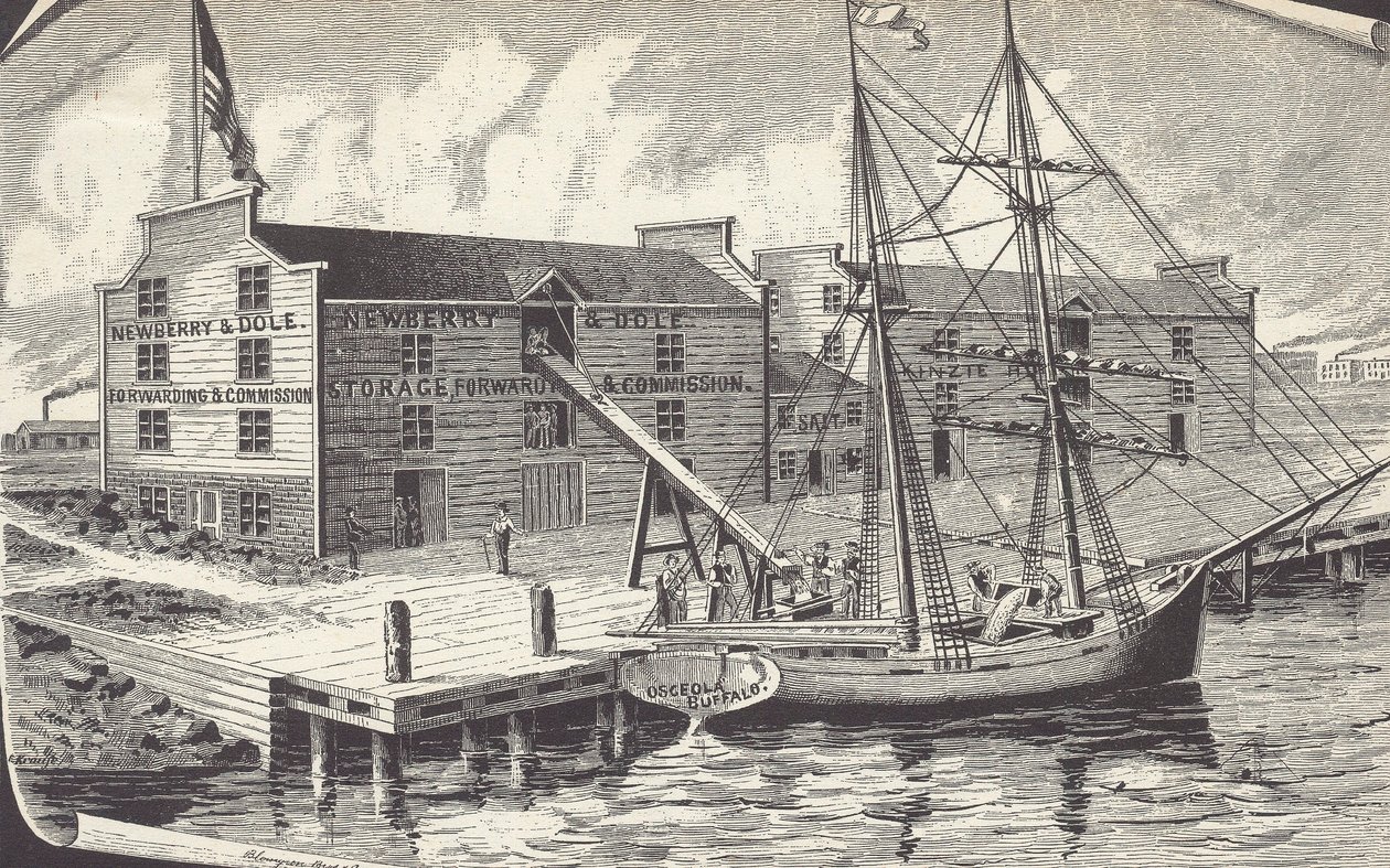 První dodávka pšenice ze skladu v Chicagu, Newberry & Dole od American School