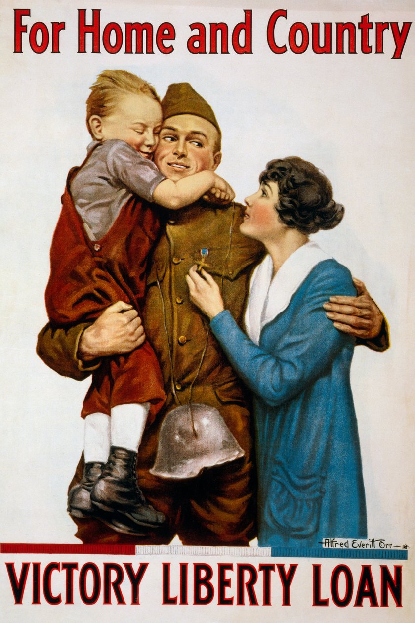 Pro Home and Country Liberty Loan Plakát od American School