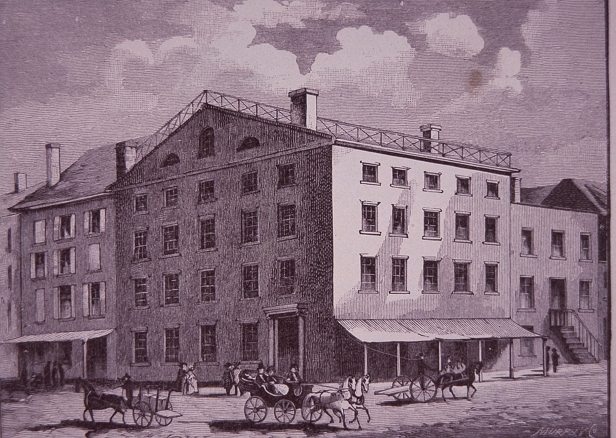 Fraunces Tavern, New York City (rytina) od American School