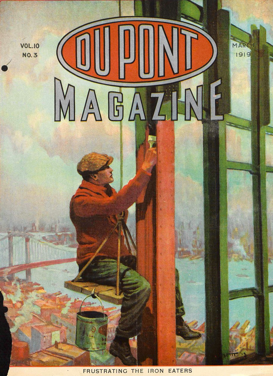 Frustrating the Iron Eater, přední strana časopisu DuPont, březen 1919 od American School