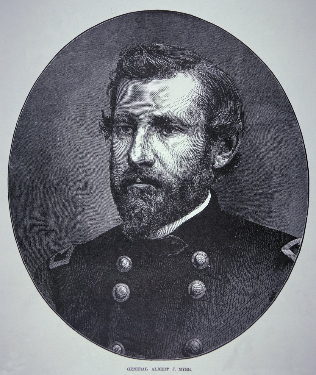Generál Albert James Myer (1828-80) (rytina) od American School