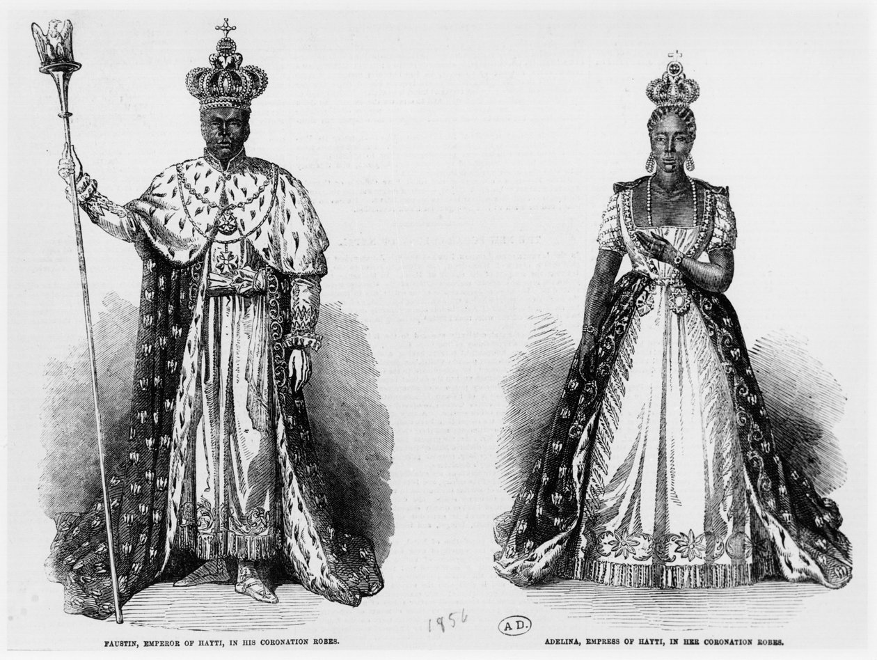 Generál Faustin Soulouque (asi 1785-1867) jako císař Haiti a Adelina jako císařovna Haiti, 1856 od American School