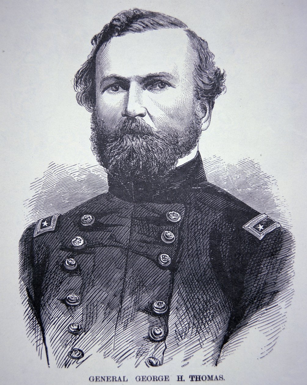Generál George H. Thomas (1816-70) (rytina) od American School