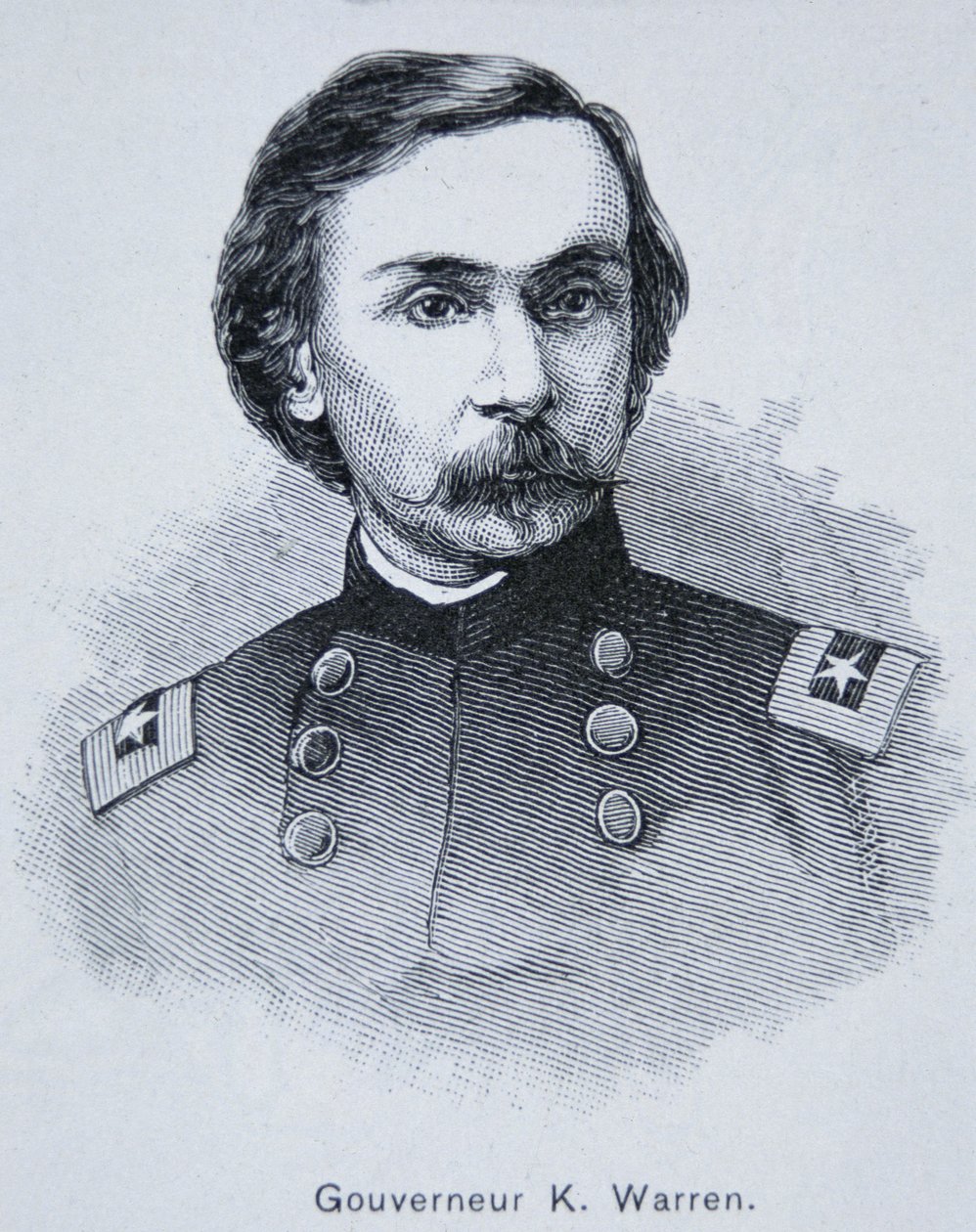 General Gouverneur Kemble Warren (1830-82) (rytina) od American School