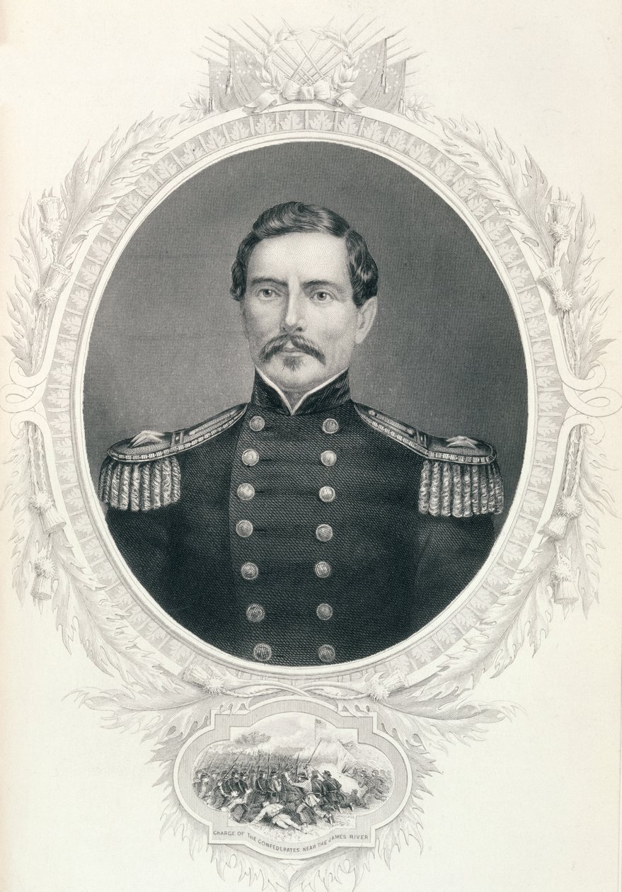 Generál Pierre Gustave Toutant Beauregard, z knihy "The History of the United States", svazek II, autor Charles Mackay od American School