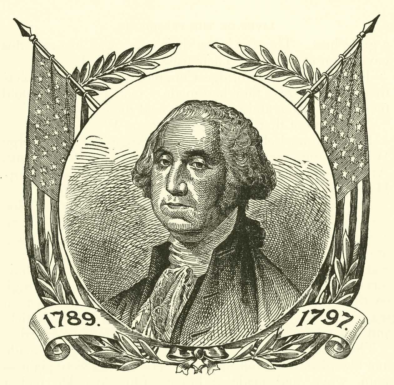 George Washington (rytina) od American School