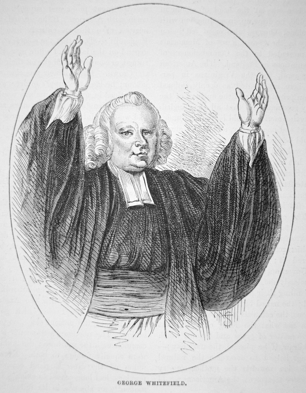 George Whitefield (1714-70) (litho) od American School