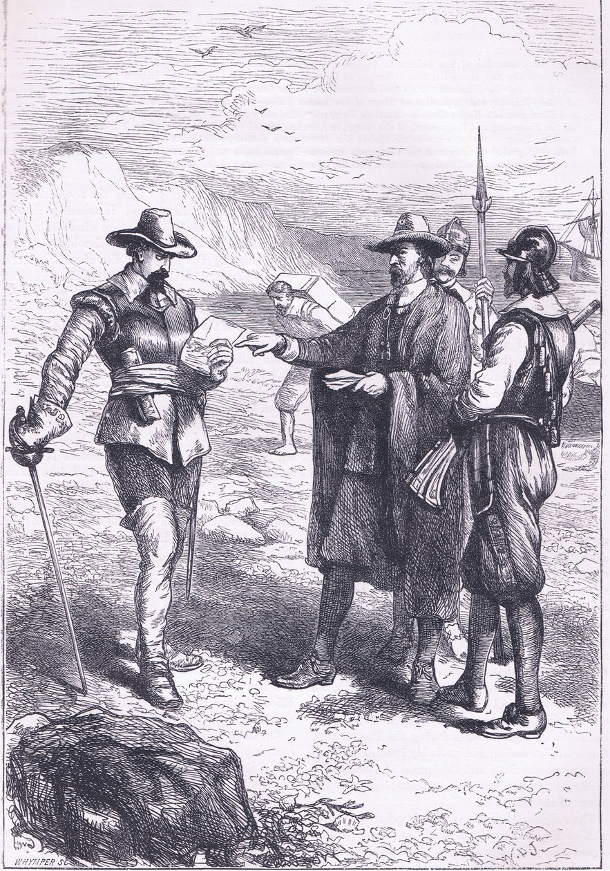 Gortonovo přistání (1646), ilustrace z Cassell
