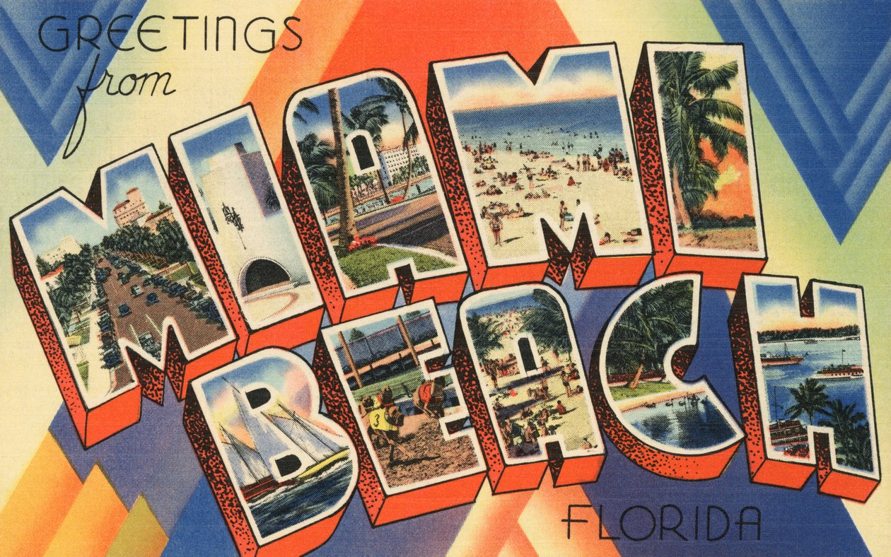 Pozdravy z Miami Beach na Floridě od American School