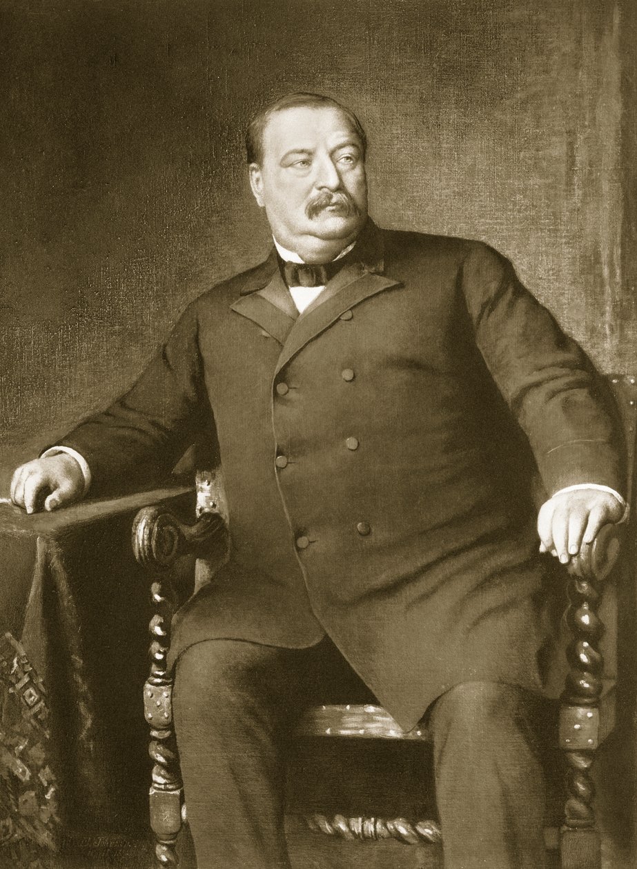 Grover Cleveland, 22. a 24. prezident Spojených států amerických, pub. 1901 (hlubotisk) od American School