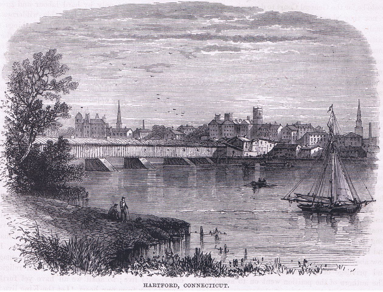 Hartford, Connecticut (1664), ilustrace z Cassell