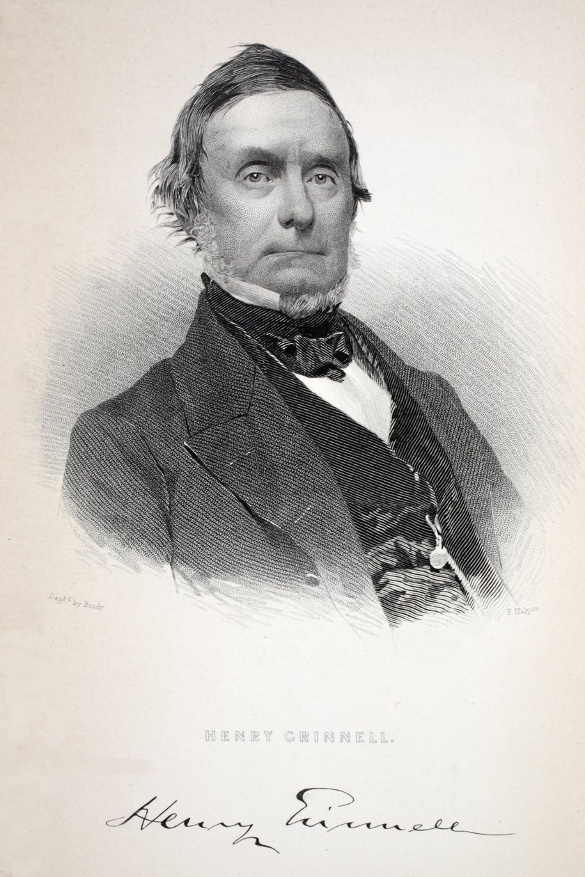 Henry Grinnell, ilustrace od Henryho Grinella (1799-1874); Druhá Grinnellova expedice při hledání sira Johna Franklina..., 1856 od American School