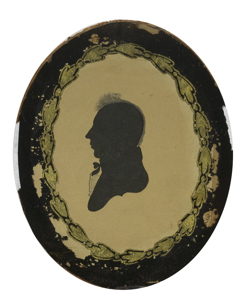 Silueta muže v dutém řezu, c. 1800-1805 (tkaný papír s černým inkoustem) od American School