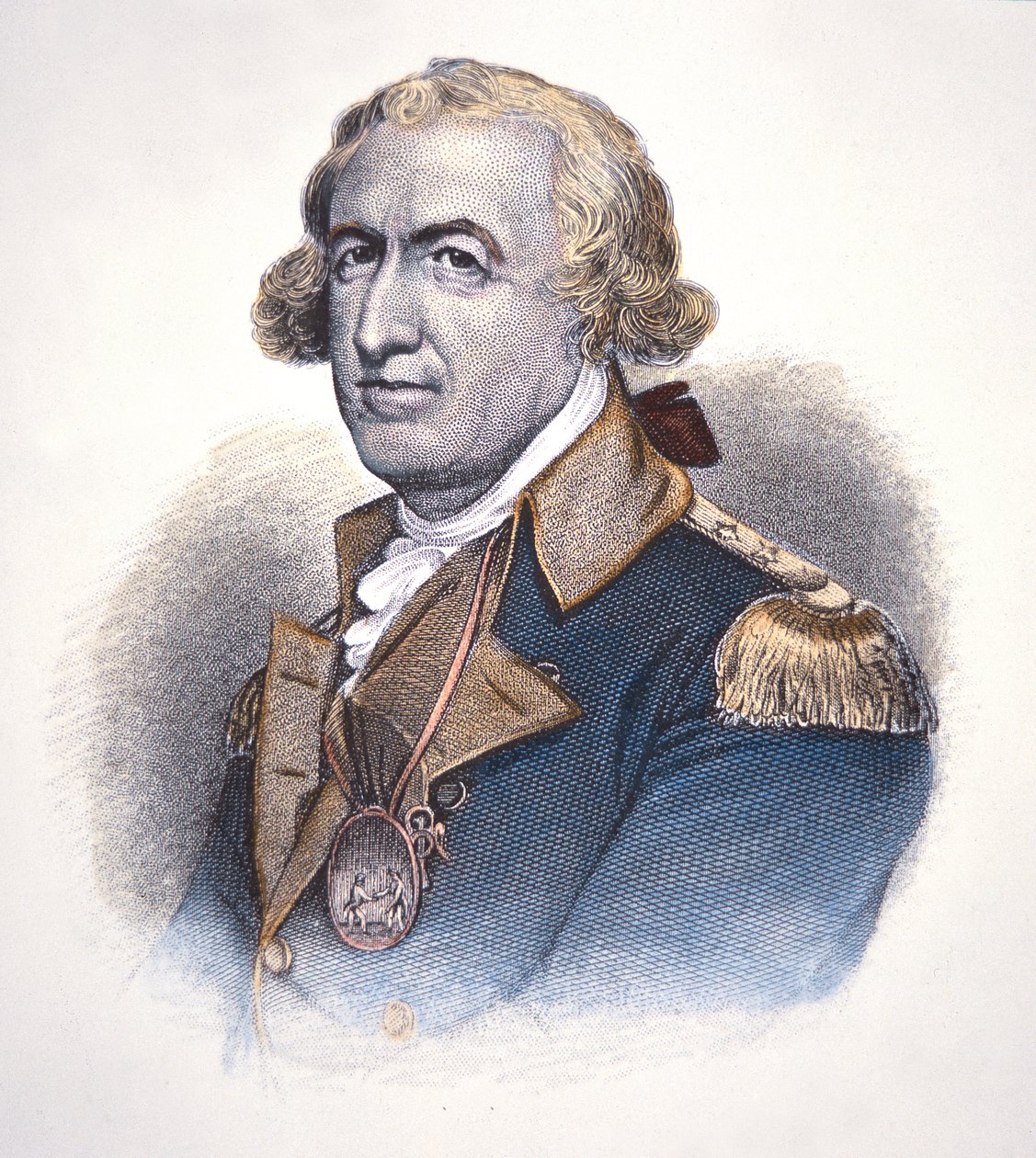 Horatio Gates (barevná rytina) od American School