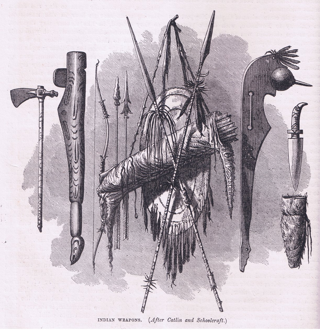 Indické zbraně, ilustrace z Cassell
