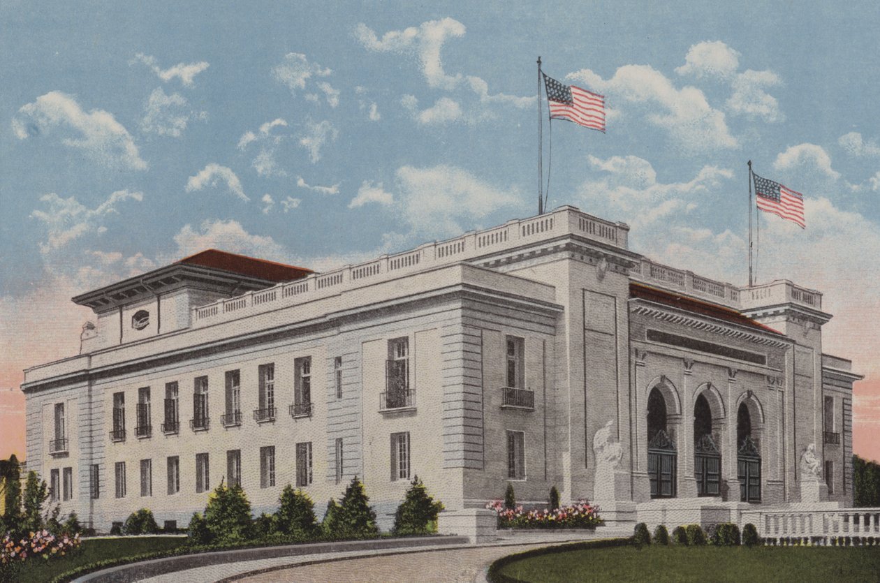 Mezinárodní unie amerických republik, Washington DC (barevná litografie) od American School