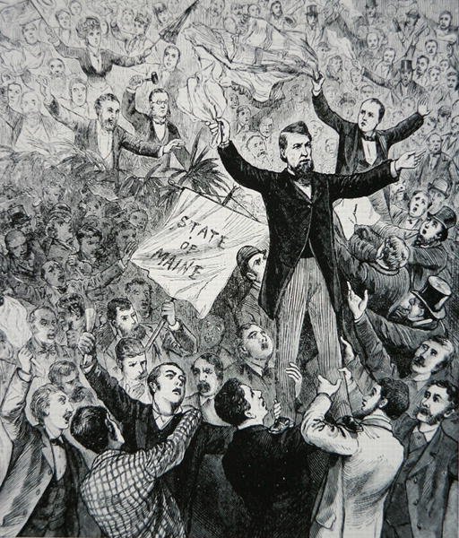 James G. Blaine (1830-93) (rytina) od American School