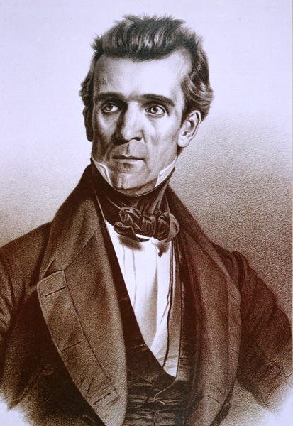 James Knox Polk (1795-1849) (litho) od American School