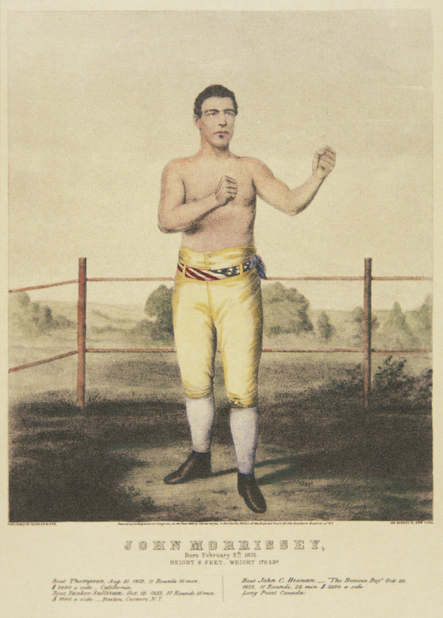 John Morrissey, ze současného tisku (barevné lito) od American School