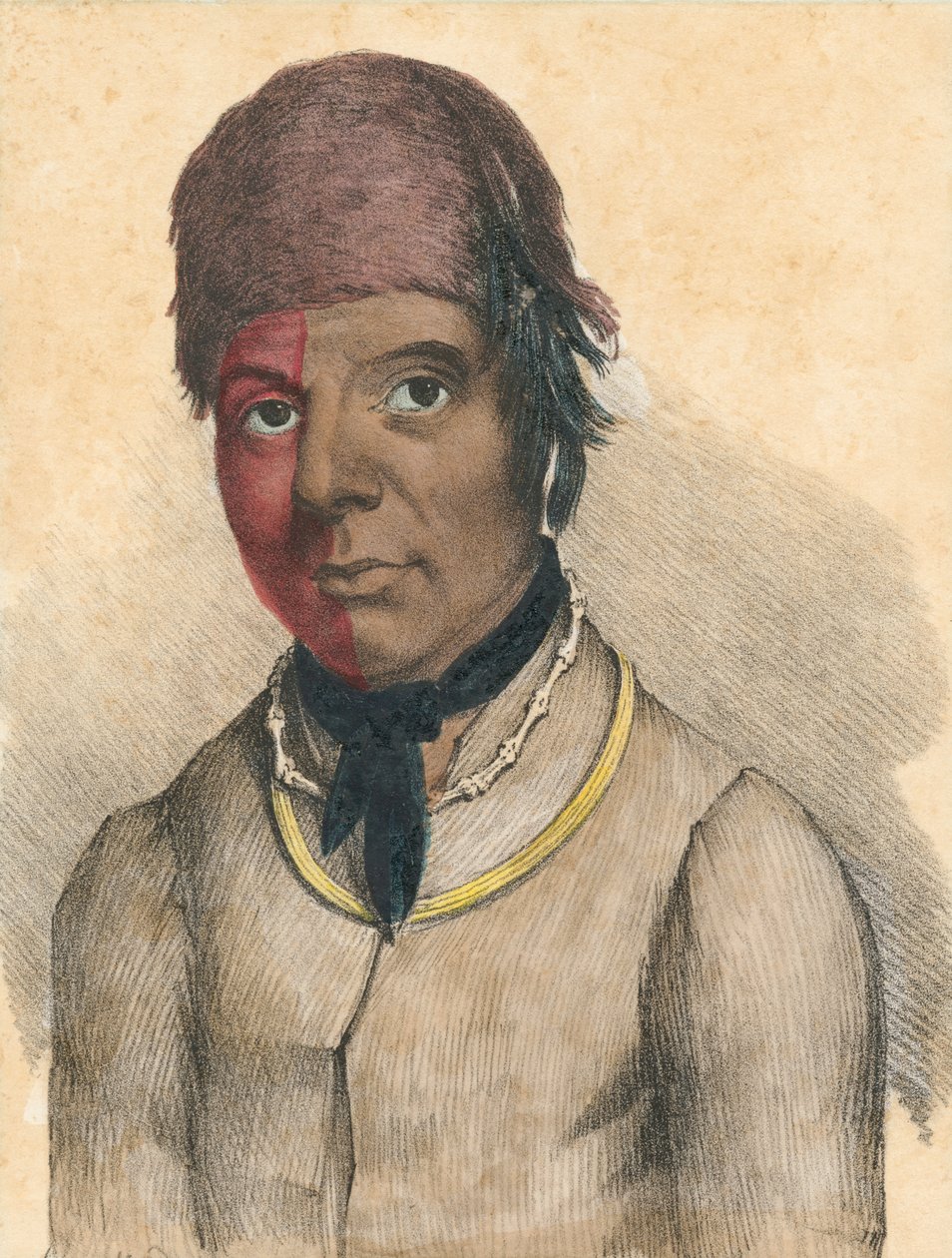 John Skenandoa, také známý jako Shenandoah. Portrét. od American School