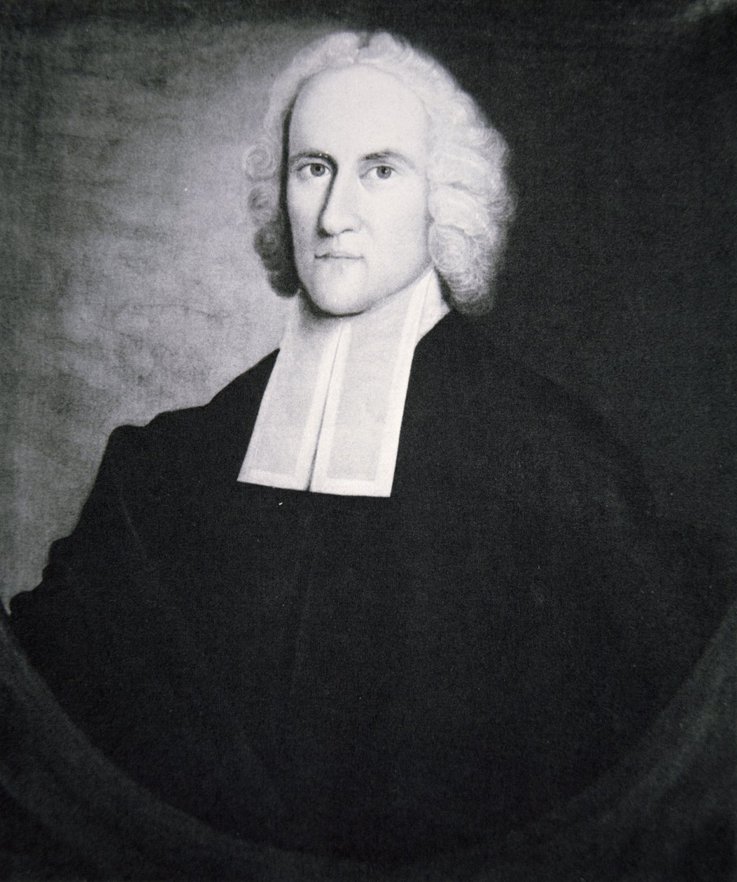 Jonathan Edwards (1703-58) (litho) od American School