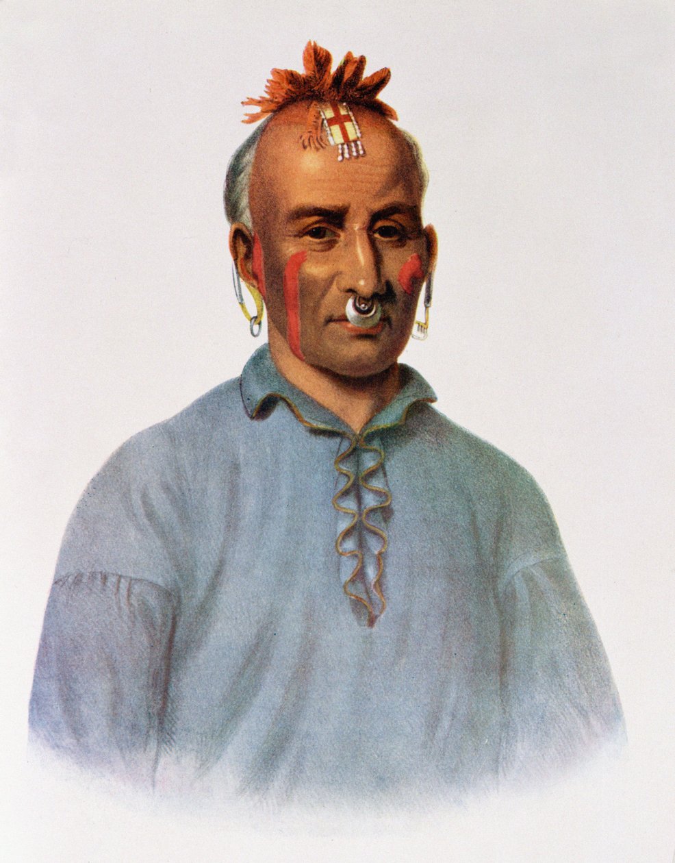 Kish-Kal-Wa, náčelník Shawnee, ilustrace z 