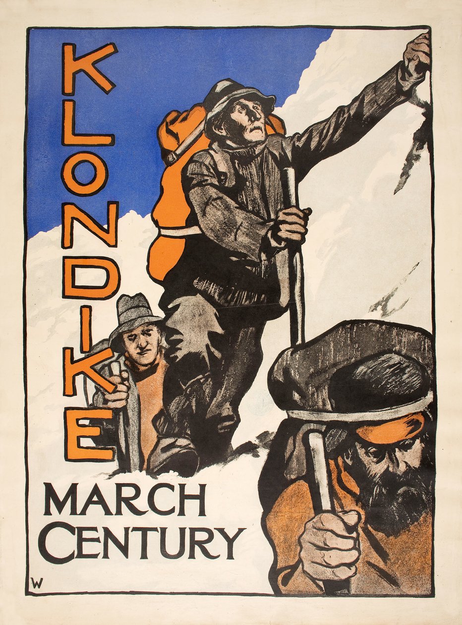 "Klondike" z časopisu Century, březen 1898, od American School