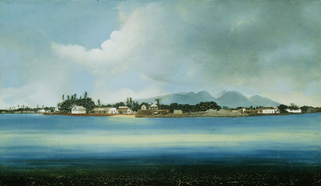 Lahina, Maui, Havajské ostrovy (olej na plátně) od American School