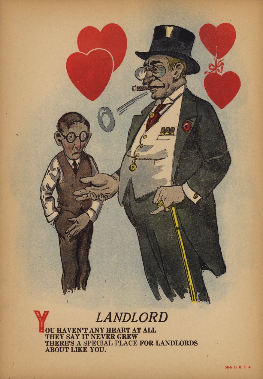 Pronajímatel (barevná litografie) od American School
