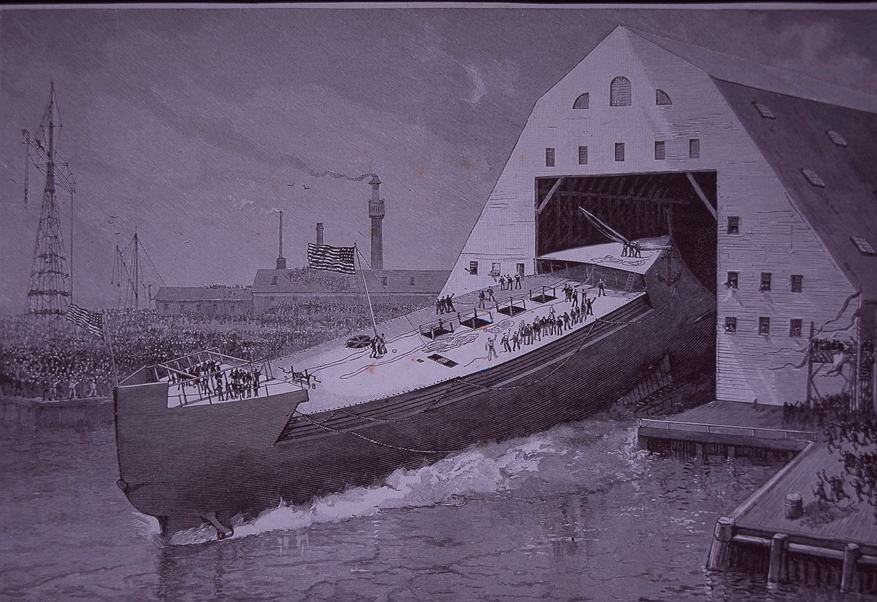 Start USS Maine, osm let před tím, než byla potopena od American School