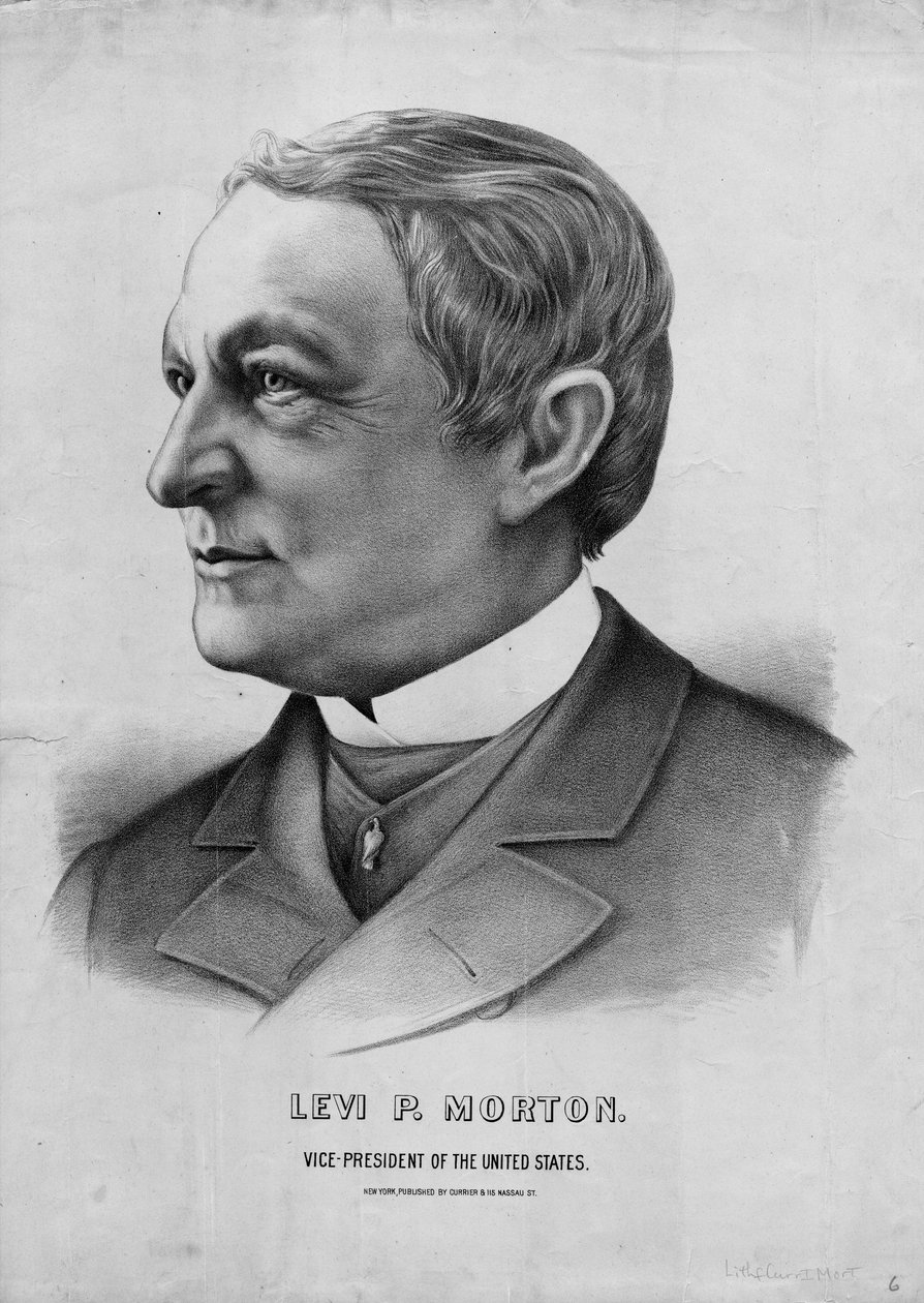 Levi P. Morton, viceprezident Spojených států, pub. od Currier & Ives, 1889-93 od American School