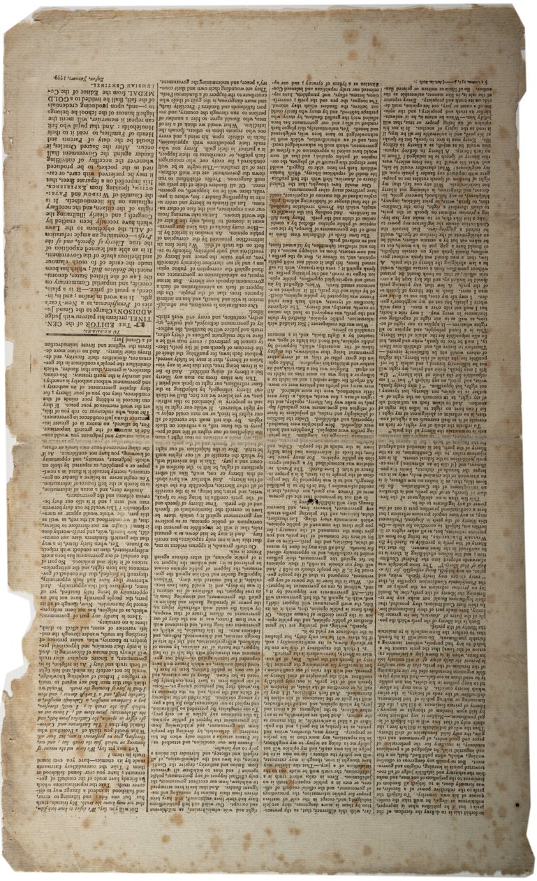 Svoboda projevu a tisku, leden 1799 od American School
