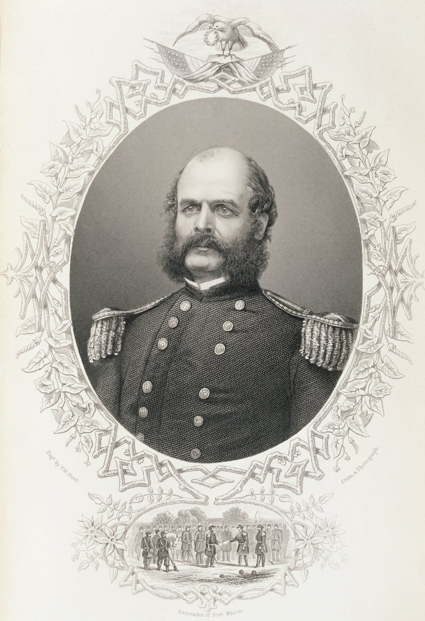 Generálmajor Ambrose Everett Burnside, z 