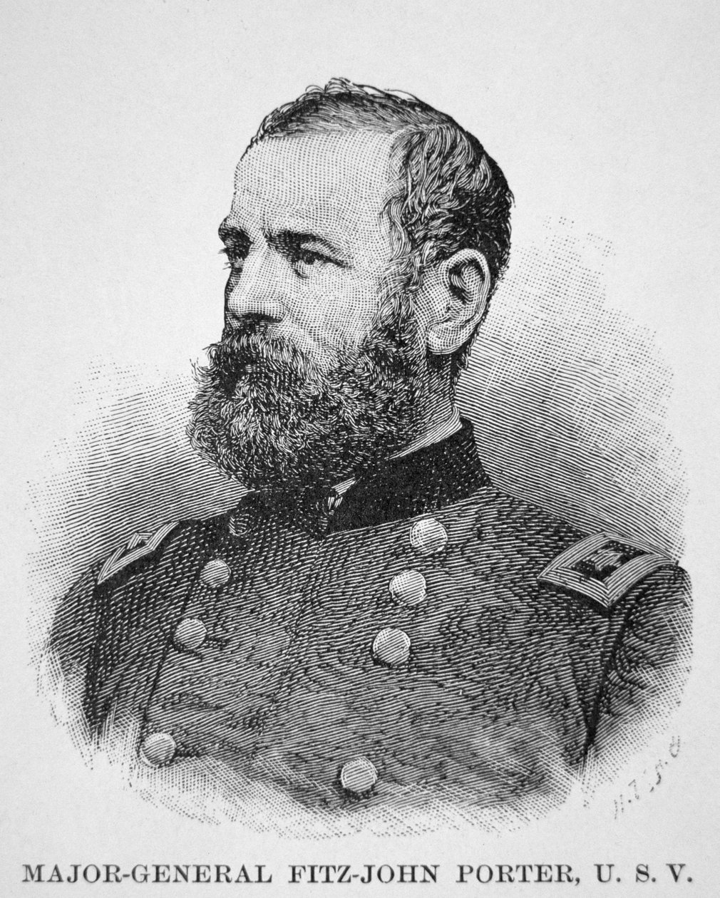Generálmajor Fitz John Porter (1822-1901) (rytina) od American School