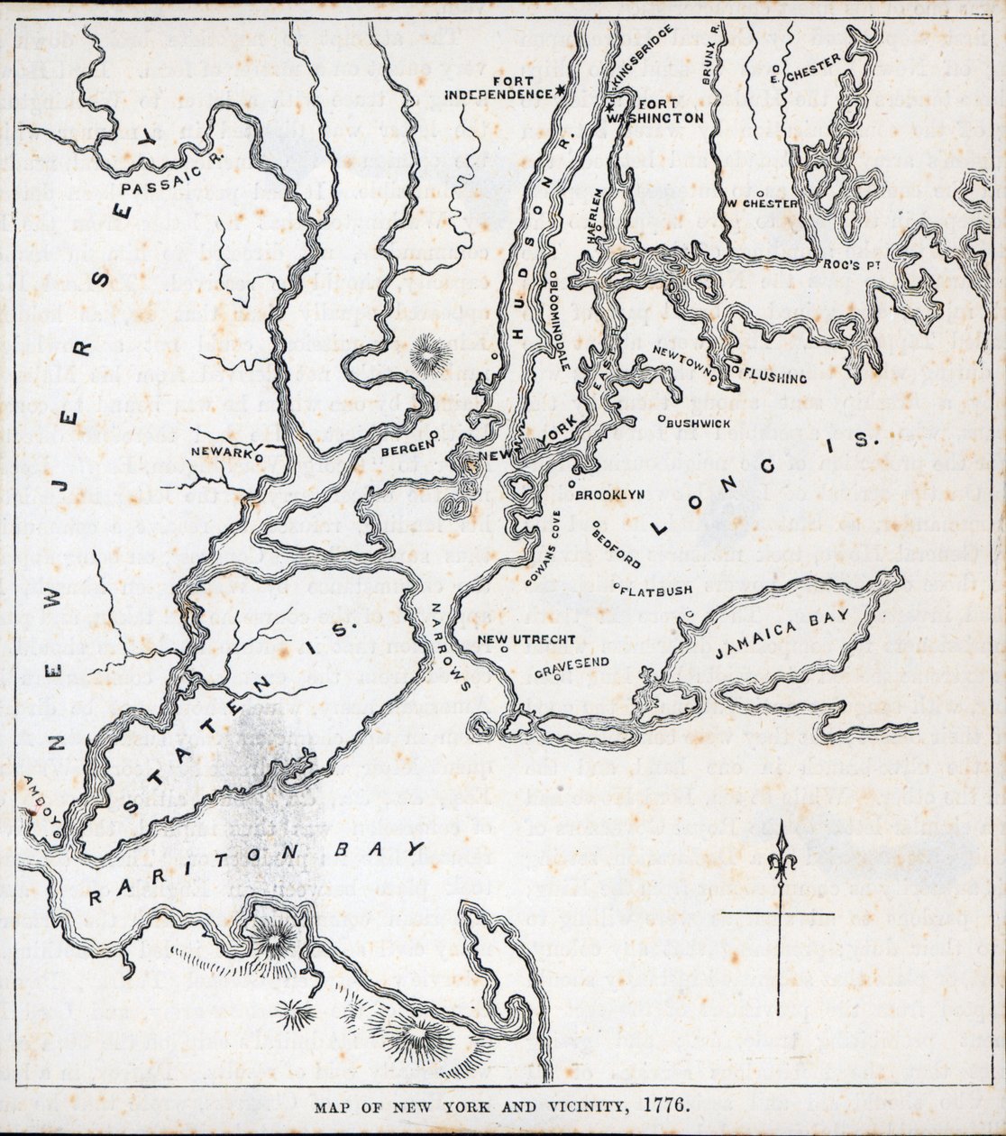 Mapa New Yorku a okolí (litho) od American School