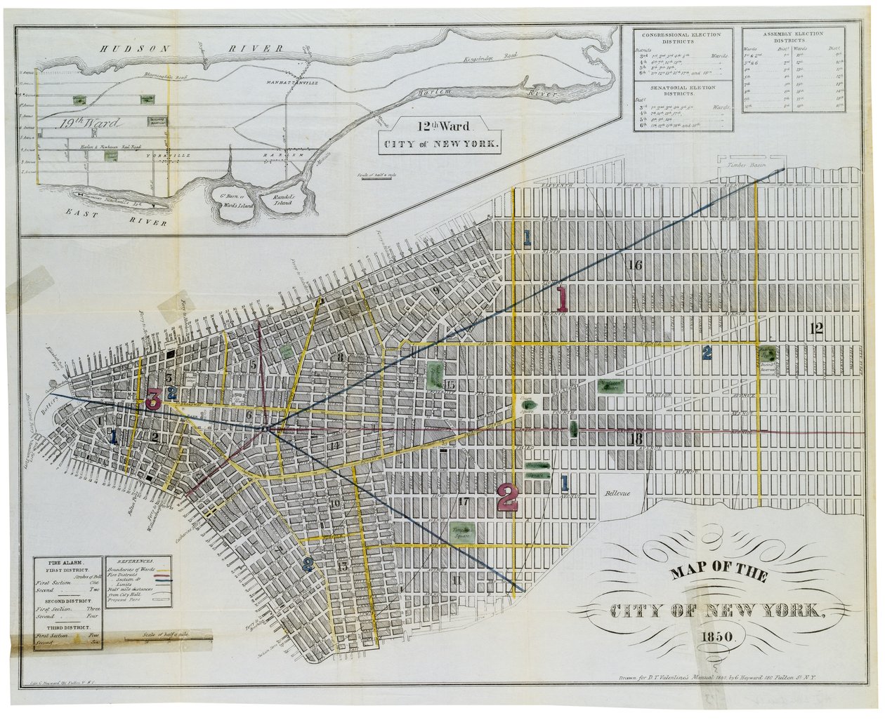 Mapa města New York od American School