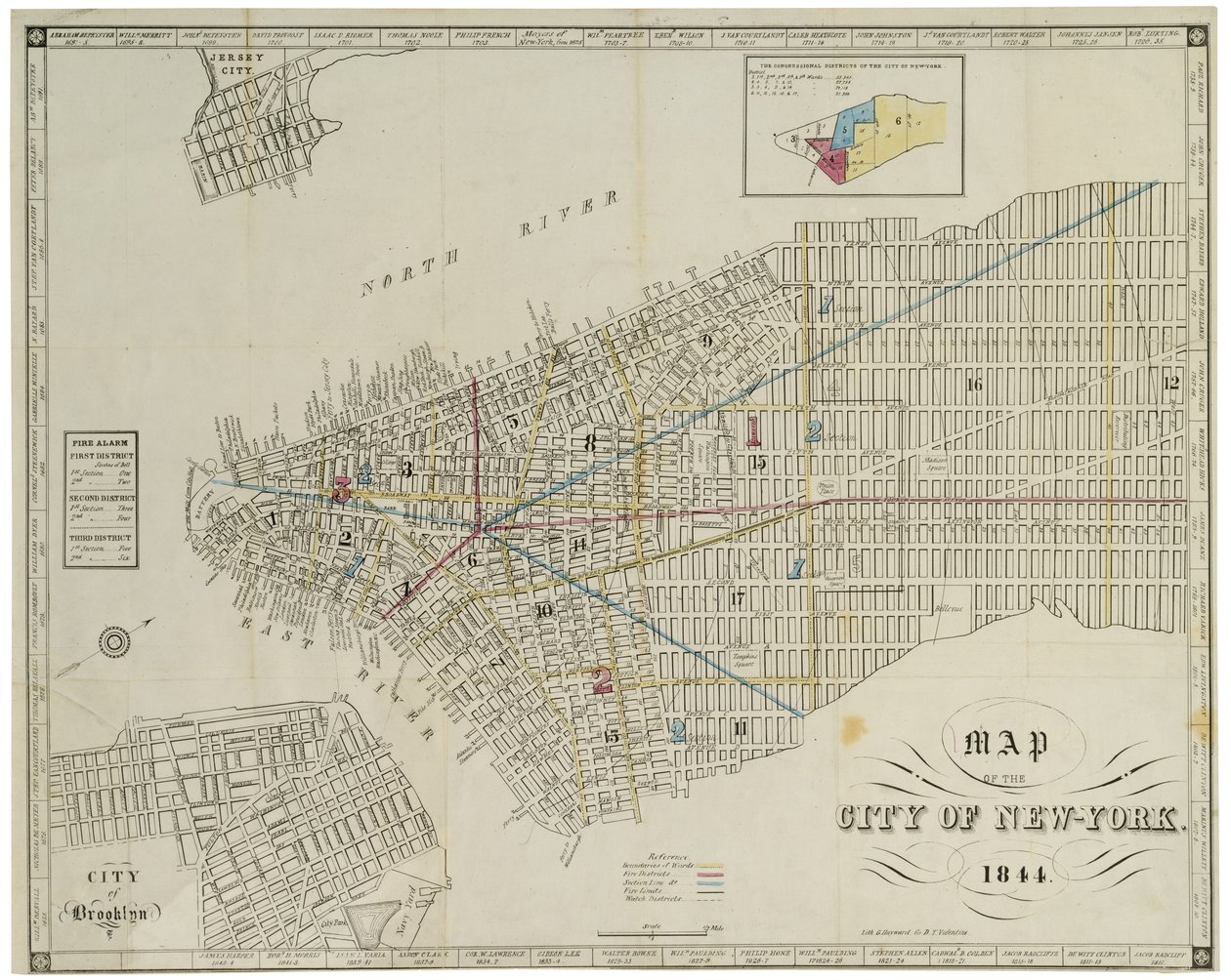 Mapa města New York. od American School