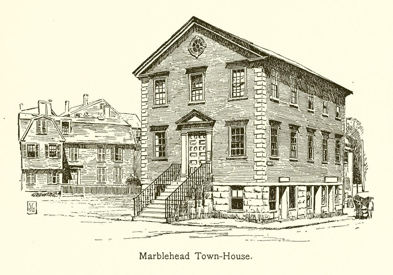 Městský dům v Marbleheadu (rytina) od American School