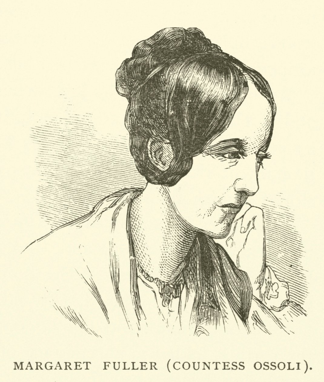 Margaret Fullerová, hraběnka Ossoliová, americká novinářka a bojovnice za práva žen (rytina) od American School