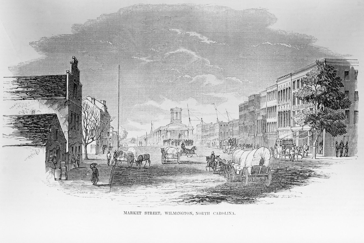 Market Street, Wilmington, Severní Karolína, 24. února, 1855 od American School
