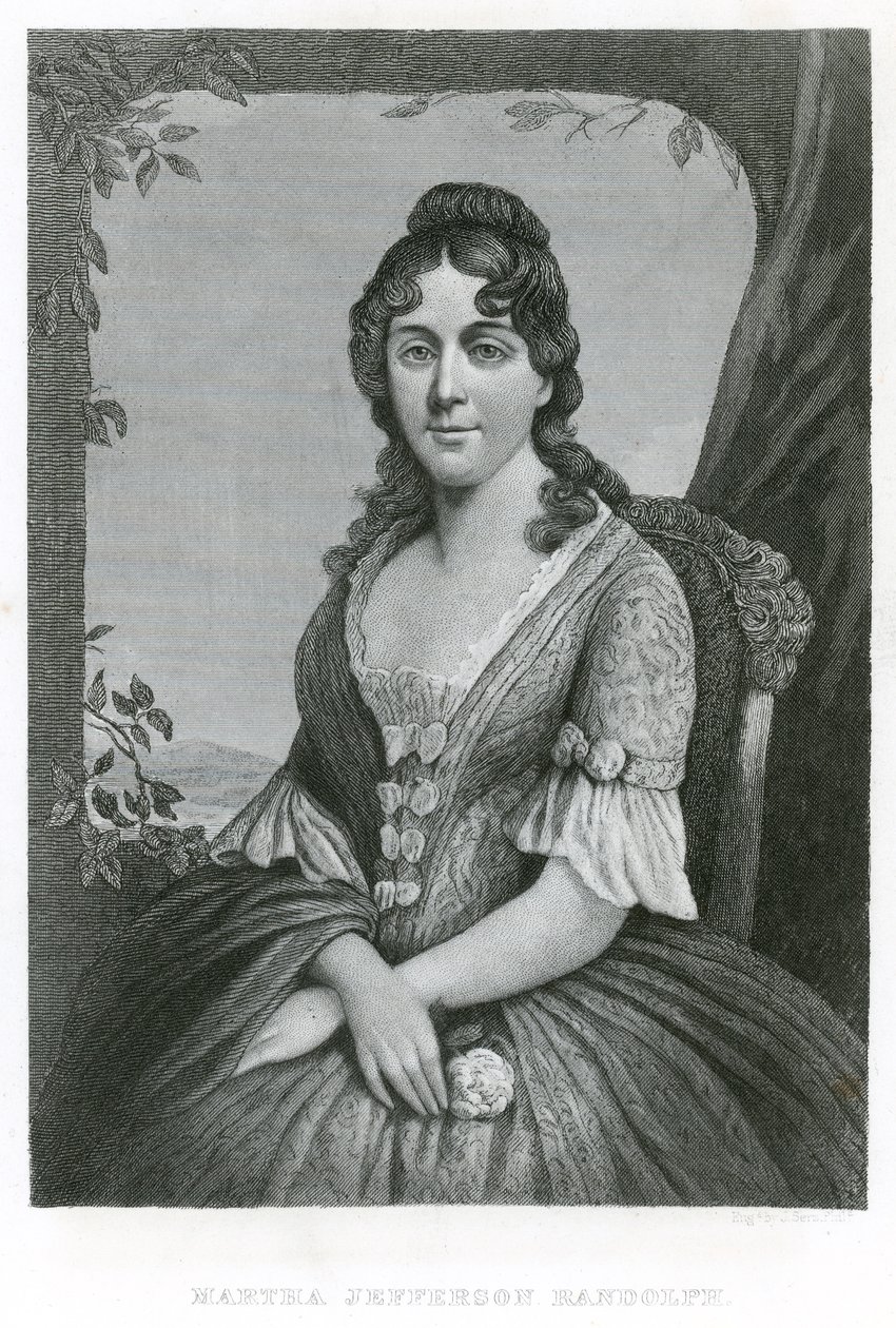 Martha Jefferson Randolph (rytina) od American School