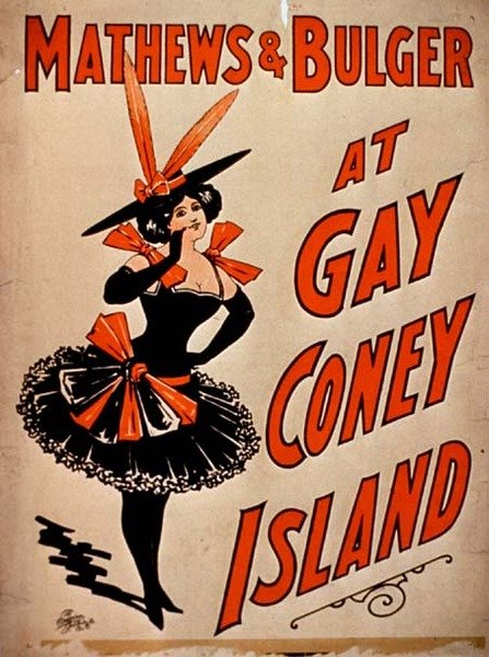 Mathews a Bulger na Gay Coney Island (barevné lito) od American School
